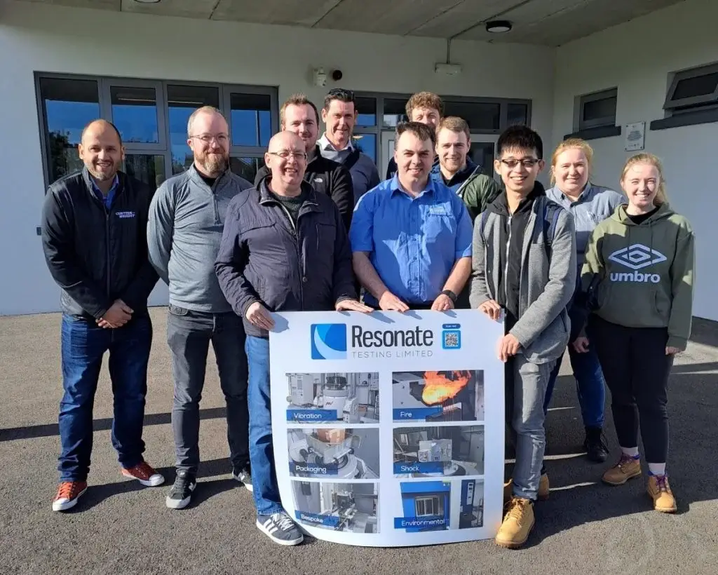 Participants in Resonate Testing's vibration and shock testing training programme.