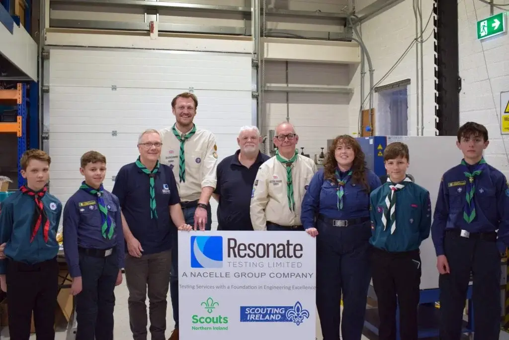 Scouts NI and Scouting Ireland visit to Resonate Testing