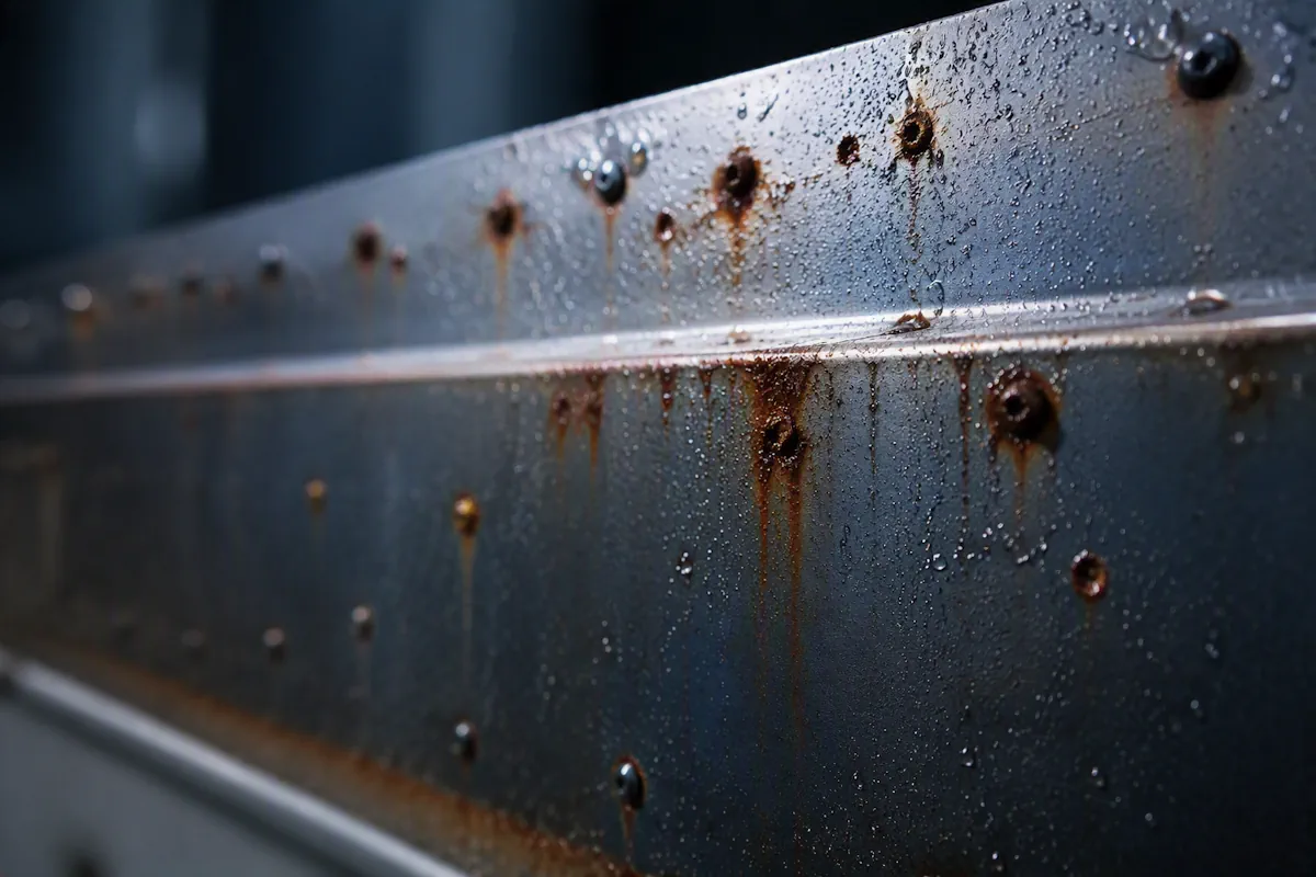 Rusted metal component