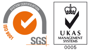 ISO 9001 and UKAS accreditation logos