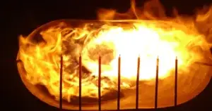Thermocouple rake for flame calibration during a propulsion-grade fire test to AC20-135 or ISO2685