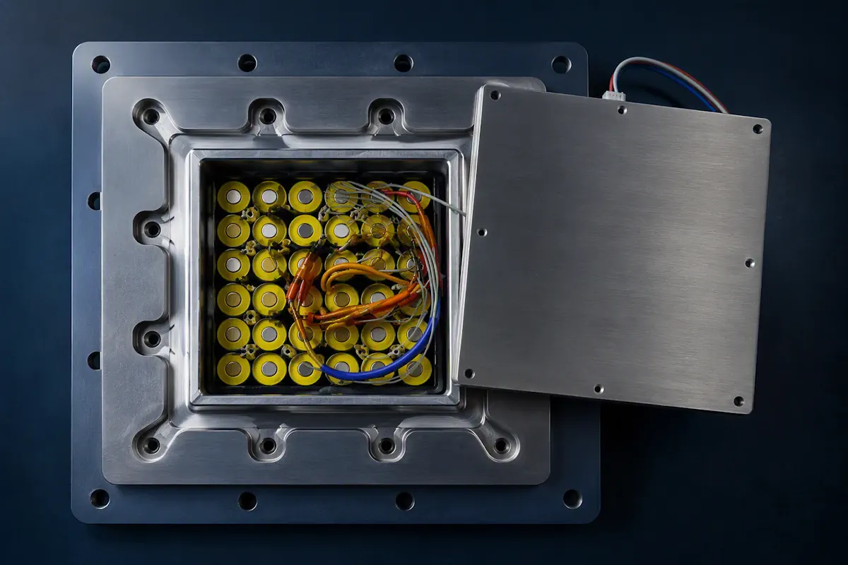UL2596 test setup for battery enclosure materials testing - Close up