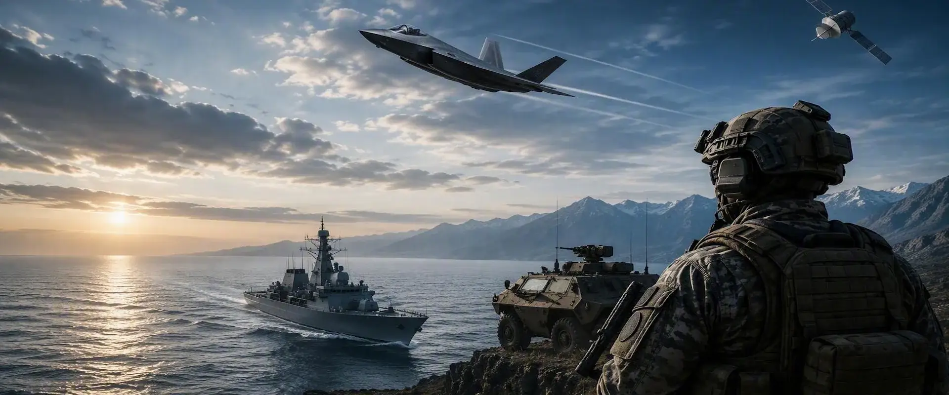 Defence aircraft, naval vessel and military vehicle operating in a coastal environment