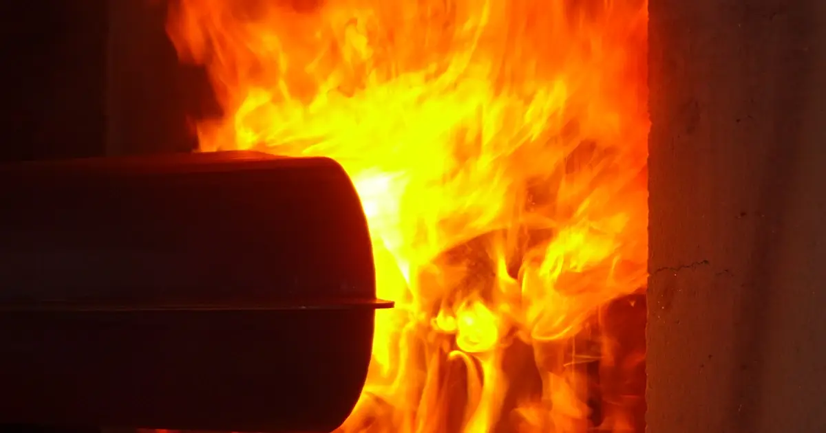 Sonic or Carlin burner cone used during a propulsion-grade fire test to AC20-135 or ISO2685