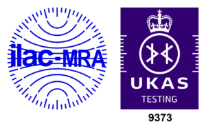 ILAC-MRA & UKAS Testing Accreditation Symbol with Test lab number